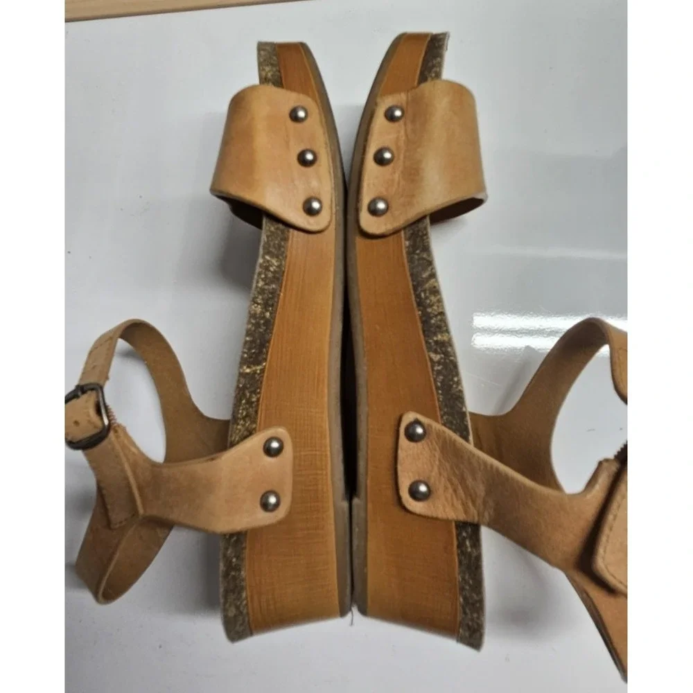 LUCKY BRAND Kanoa wedge sandals‎ leather upper youth girl Sz S/3M